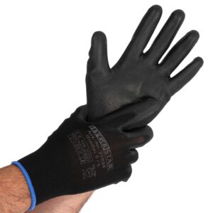 Black Ace nylon 13g asentajankäsine PU kämmenellä, musta, pari