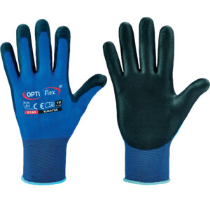 Opti Flex® Yanta 0740, 18g ohuen ohut asentajankäsine  pu pinnoitteella, pari