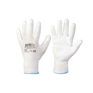 Goodjob White Grip asentajankäsine PU kämmenellä